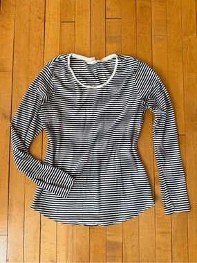 Navy & white striped long sleeve